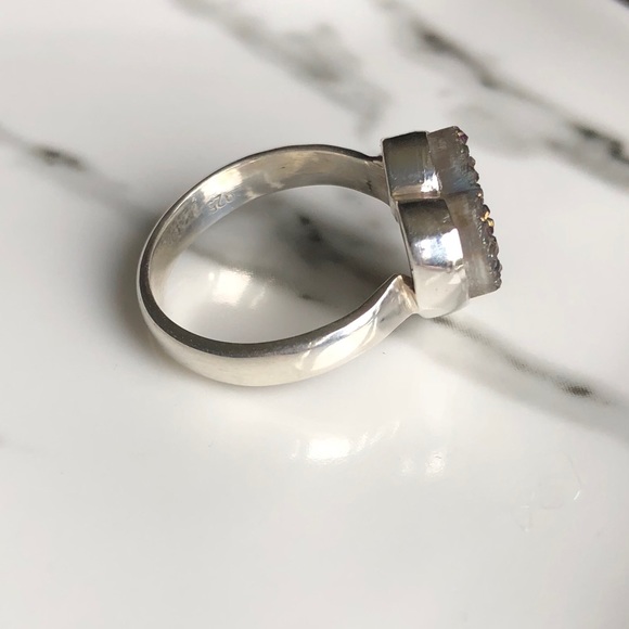 Ring Titanium Aura Druzy & Sterling Silver - Picture 4 of 7